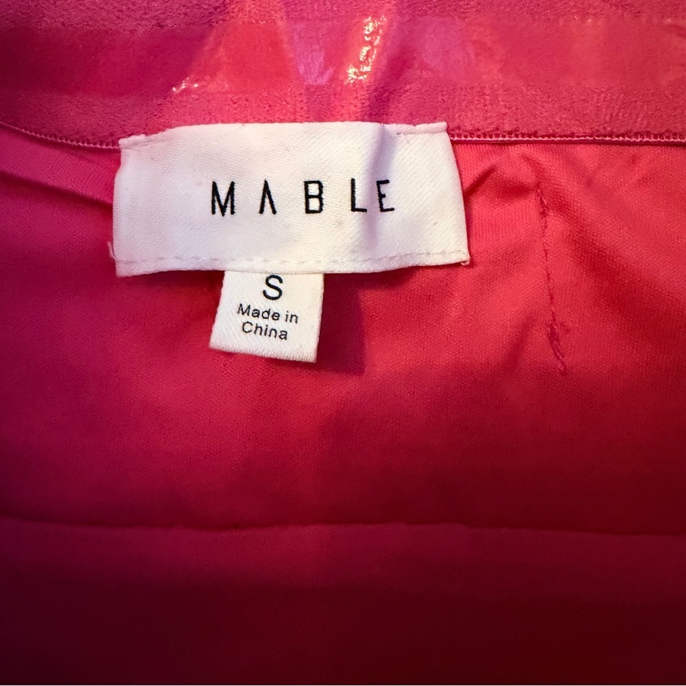 Mable Hot Pink Tulle Ruffle Strapless Mini Dress Small Barbiecore Party - Picture 4 of 9